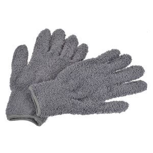 Dusting Cleaning Gloves Microfiber Mittens for Windows, Gray 1 Pair
